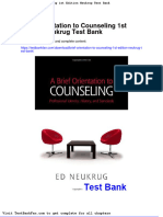 Full Download Brief Orientation To Counseling 1st Edition Neukrug Test Bank