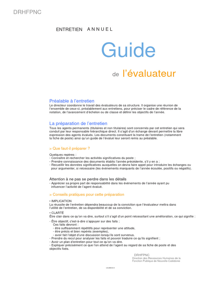 Guide de l'entretien annuel EAE | PDF | la communication | Recrutement