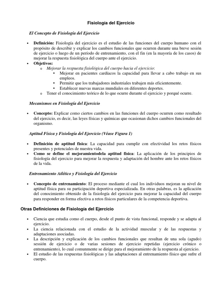 Principios de La Fisiología Del Ejercicio | PDF | Ejercicio físico ...