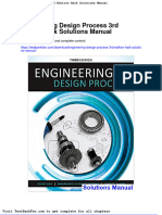 Full Download Engineering Design Process 3rd Edition Haik Solutions Manual