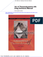 Full Download Fundamentals of Thermodynamics 6th Edition Sonntag Solutions Manual