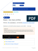 Dialysis - Uses - Types - Risks