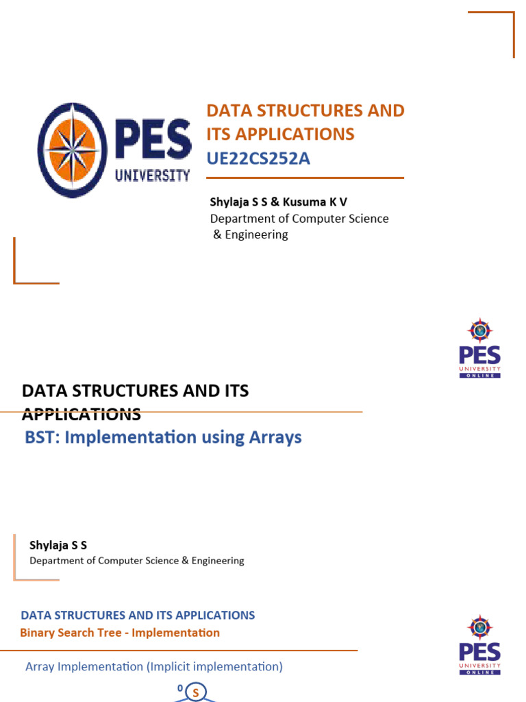 BST Array Implementation Guide | PDF | Data Management | Computer Data