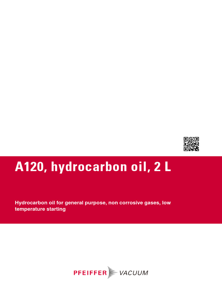 A120 Hydrocarbon Oil for Vacuum Pumps | PDF