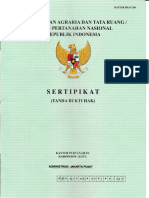 Sertipikat: Kementerian Agraria Dan I Badan Pertanahan Nasional Republik Indonesia