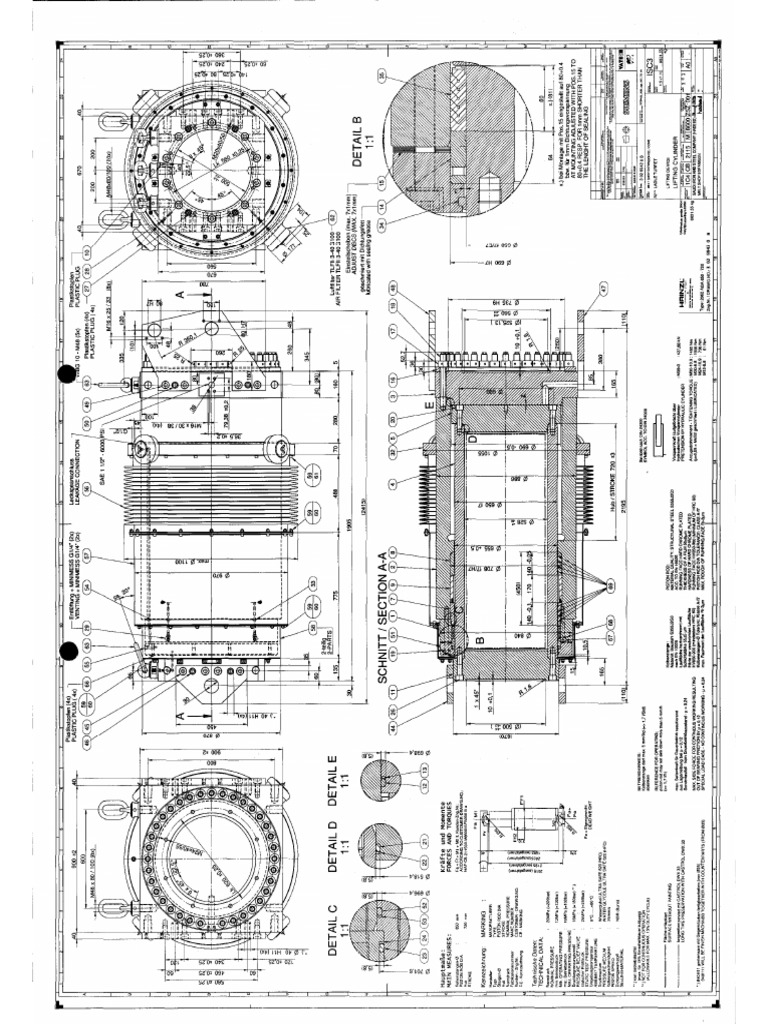 CCM5 Ladle Turret Hydraulic Cylinder Drawing. PDF