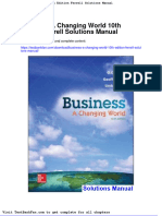 Full Download Business A Changing World 10th Edition Ferrell Solutions Manual