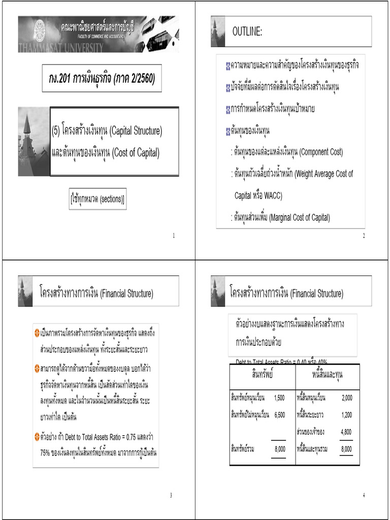 Outline:: (Financial Structure) (Financial Structure) | PDF