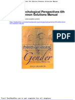 Full Download Gender Psychological Perspectives 6th Edition Brannon Solutions Manual