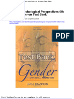 Full Download Gender Psychological Perspectives 6th Edition Brannon Test Bank