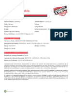 Garantía Extendida: Certificado de