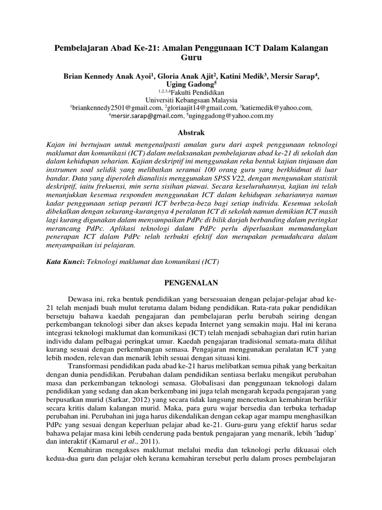 Pembelajaran Abad Ke 21 Pdf