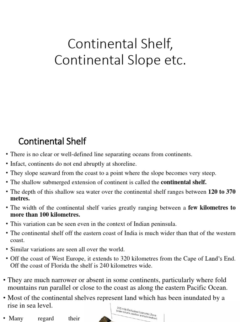 Continental Shelf and Slope PDF Continental Shelf Pacific Ocean