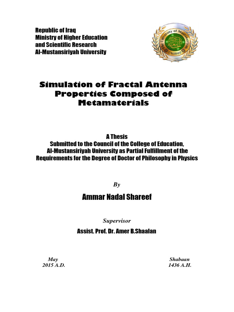 Fractal Antenna Properties | PDF | Metamaterial | Antenna (Radio)