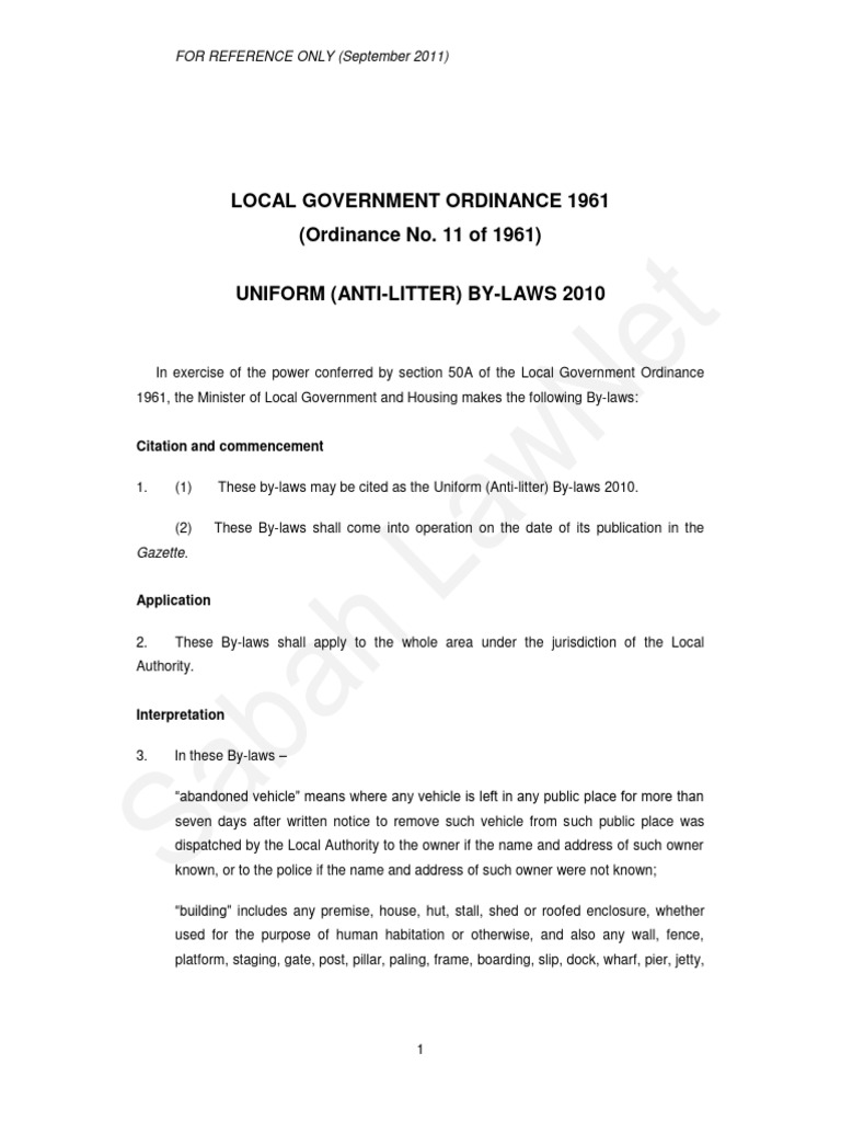 Anti-Litter By-Laws 2010 Overview | PDF | Fine (Penalty)