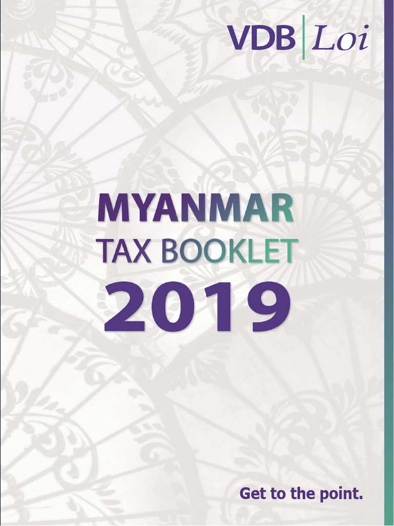 MyanmarTaxBooklet_2019 PDF Capital Gains Tax Taxes