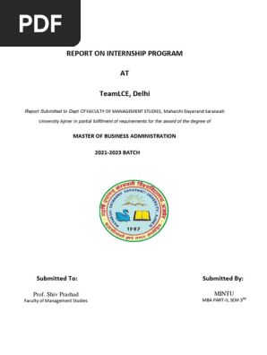 TRAINING PROJECT REPORT