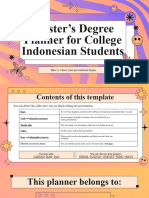 Master's Degree Planner For College Indonesian Students by Slidesgo