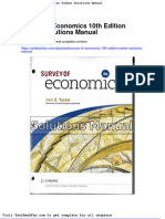 Full Download Survey of Economics 10th Edition Tucker Solutions Manual