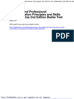 Full Download Business and Professional Communication Principles and Skills For Leadership 2nd Edition Beebe Test Bank
