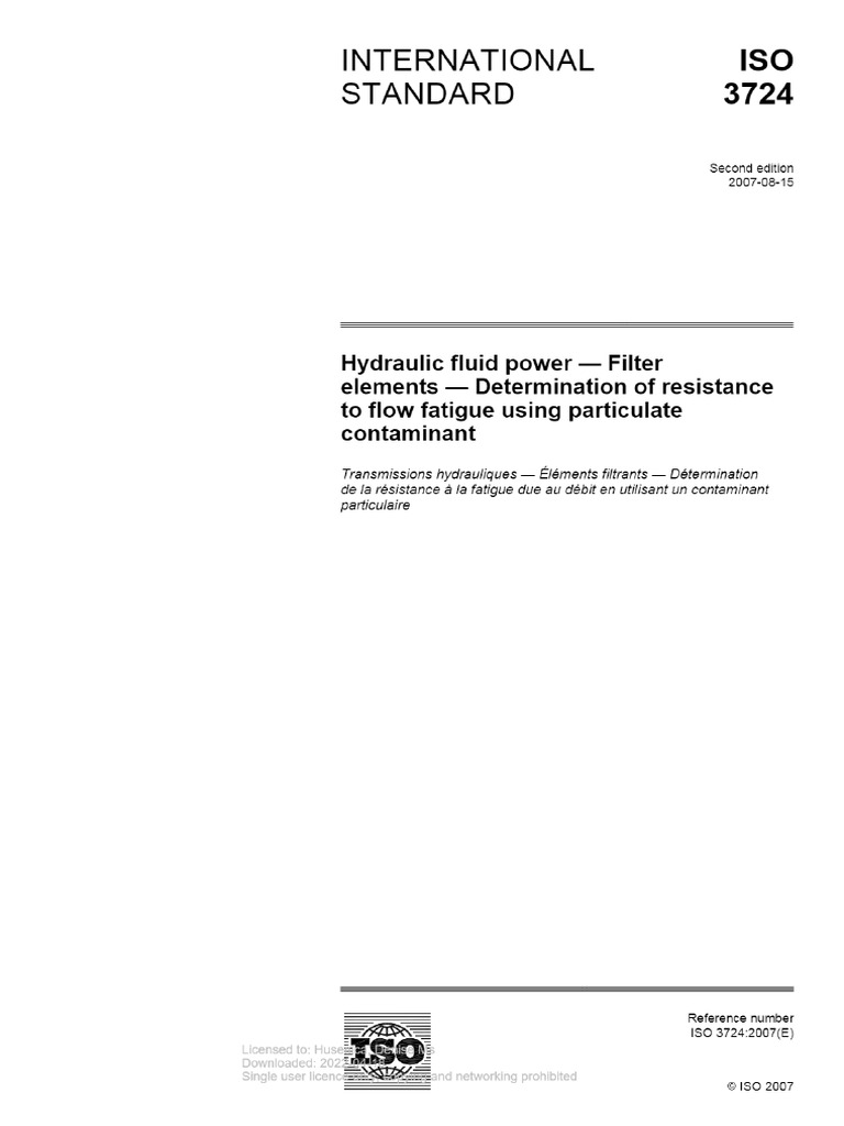 ISO 3724 INTERNATIONAL STANDARD. Hydraulic Fluid Power Filter Elements ...