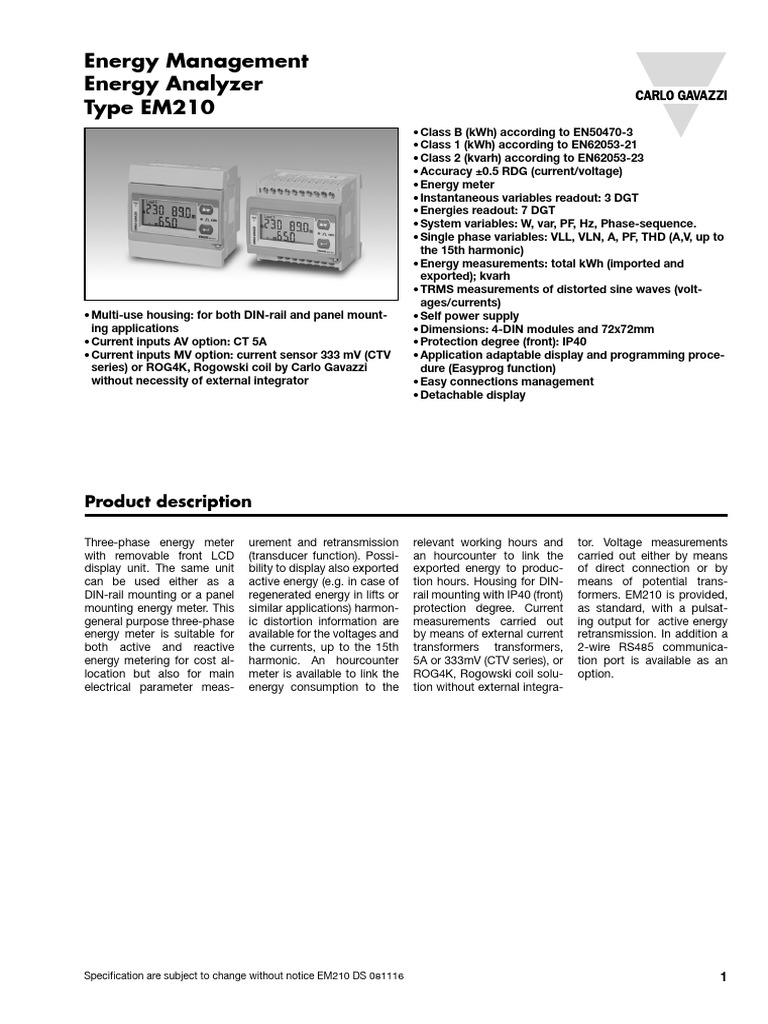 Em 210 Ds | PDF | Power Supply | Alternating Current