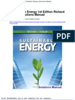 Full Download Sustainable Energy 1st Edition Richard Dunlap Solutions Manual