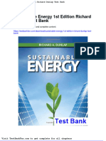 Full Download Sustainable Energy 1st Edition Richard Dunlap Test Bank