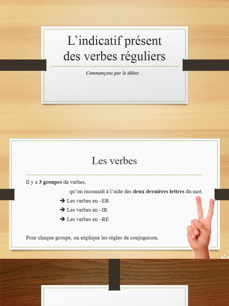 Conjugaison des verbes réguliers en français | PDF | Verbe | Mécanique ...