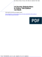 Full Download Business and Society Stakeholders Ethics Public Policy 15th Edition Lawrence Test Bank
