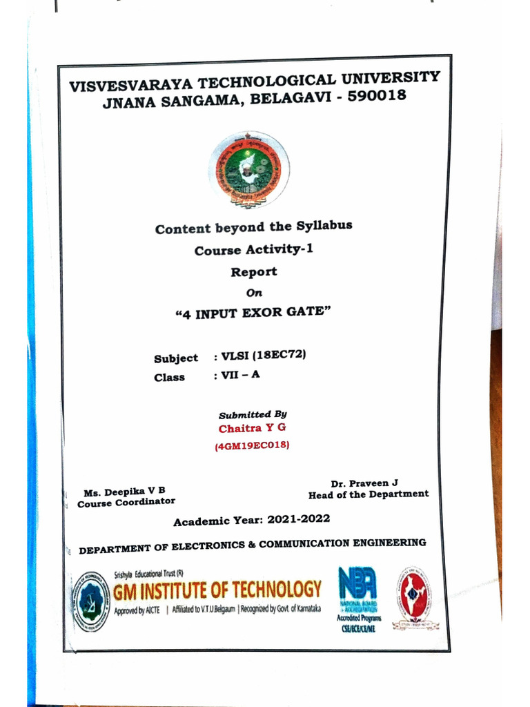 Vlsi Sample Report Pdf