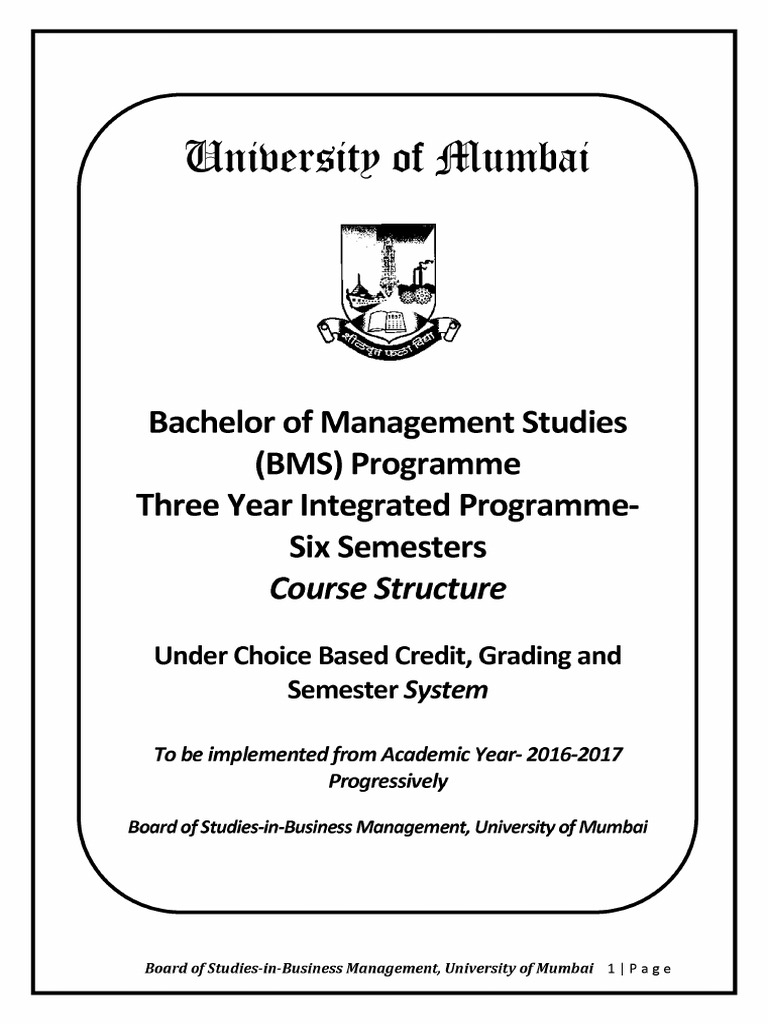 FYBMS 2023-2024 BW From2016-2017 | PDF | Human Resource Management | Mean