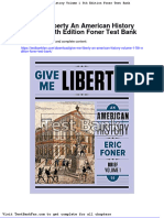 Full Download Give Me Liberty An American History Volume 1 5th Edition Foner Test Bank