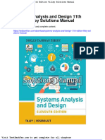 Full Download Systems Analysis and Design 11th Edition Tilley Solutions Manual