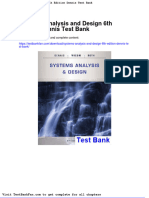 Full Download Systems Analysis and Design 6th Edition Dennis Test Bank
