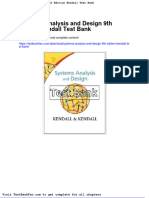 Full Download Systems Analysis and Design 9th Edition Kendall Test Bank