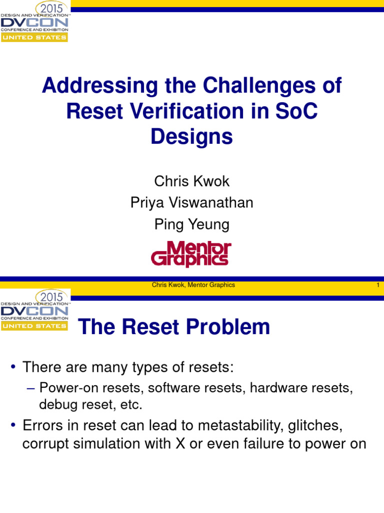 Reset Verification in SoC Designs | PDF | Software Engineering ...