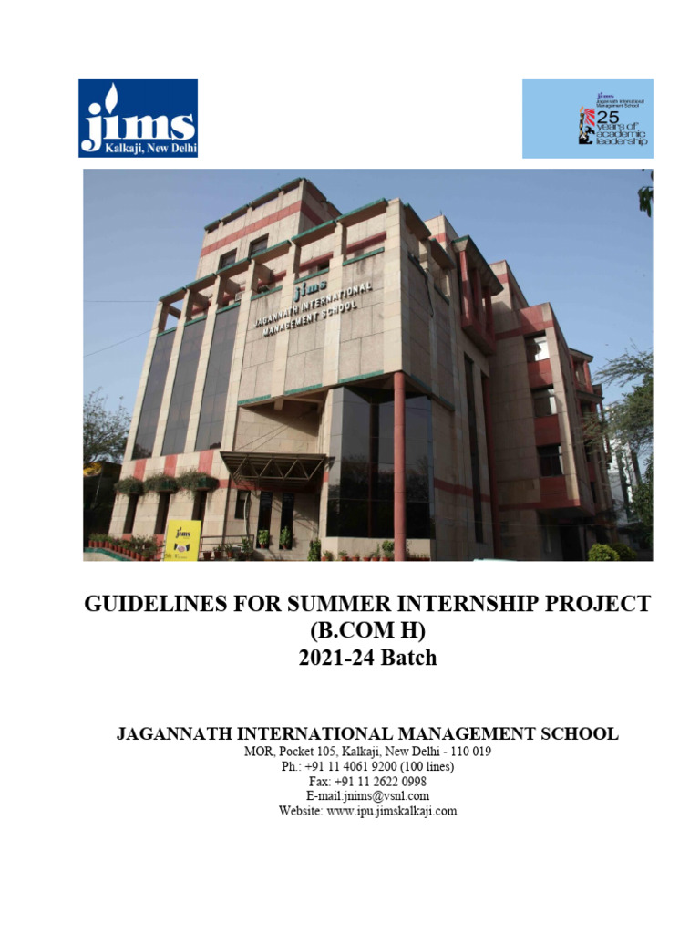 (H) Guidelines PDF Internship Job Hunting