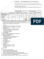 TD de Comptabilité Des Coûts Du 27 Novembre 2023 Corrigé