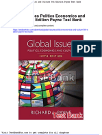 Full Download Global Issues Politics Economics and Culture 5th Edition Payne Test Bank