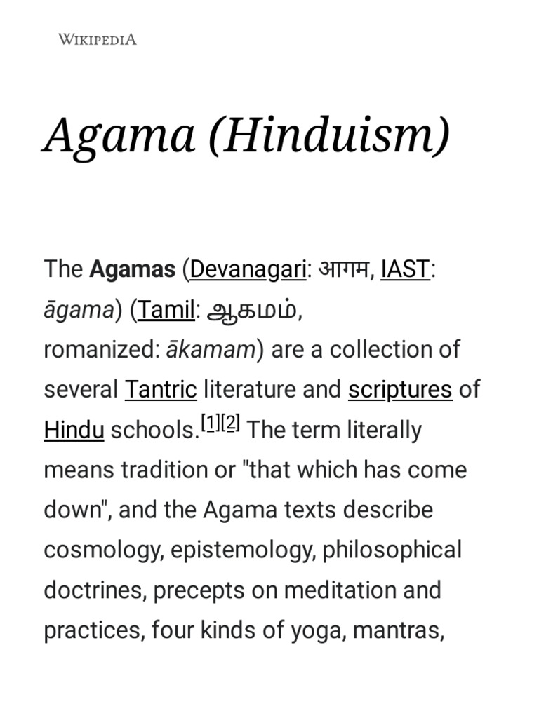 Overview of Hindu Agama Texts | PDF | Indian Religious Texts | Hindu Texts
