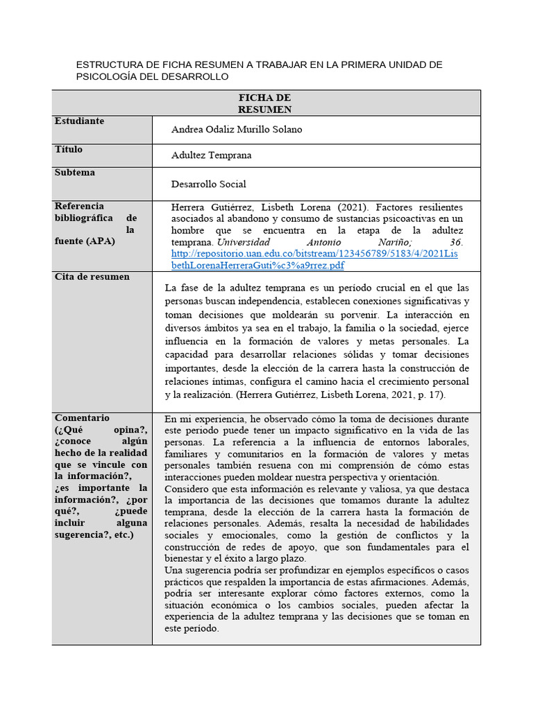 Desarrollo Social en Adultez Temprana | PDF | Adultos | Ciencias del ...