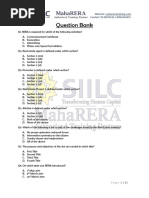 RERA Exam Question Bank and Answers | PDF | Private Law