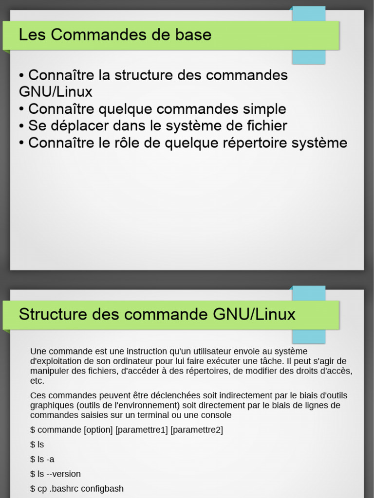 Commandes de base sous Linux | PDF | Linux | Interface système