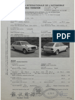 Homologation Form Number 5730 Group 1 Mazda 323 FA4US