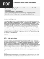 Pollin - Industrial Policy Framework For Global Green New Deal