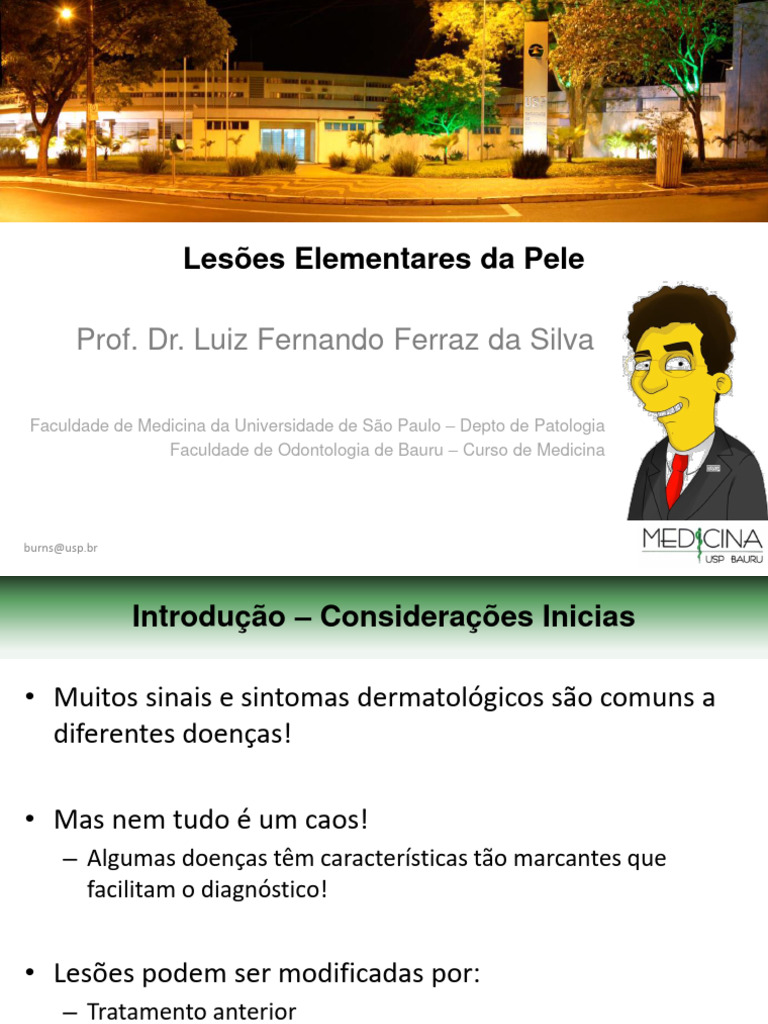 Lesões Elementares Da Pele Pdf Dor Inflamação