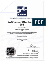 LEEA Certificate 2018