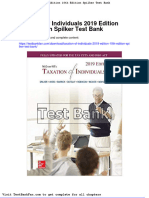 Full Download Taxation of Individuals 2019 Edition 10th Edition Spilker Test Bank