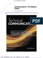 Full Download Technical Communication 11th Edition Markel Test Bank